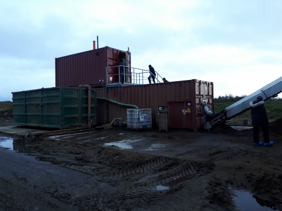 Separator med komposterare på Jerseygård i DK 17 jan 2018